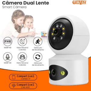 Haiz Câmera de Segurança Wi-fi Mini Botz 1080p Full HD 2mp Bivolt HZ-X1-P45