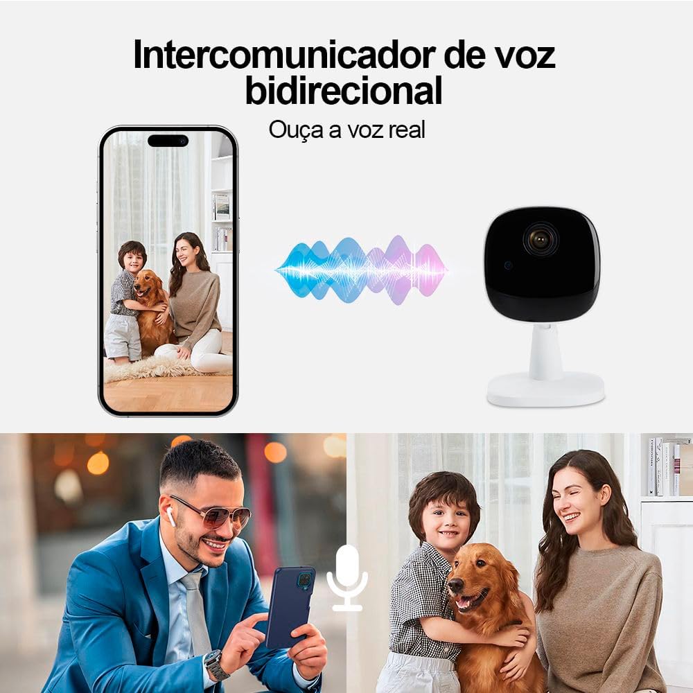 Haiz Câmera de Segurança Interna PIX-Z Smart Compatível com Alexa Wi-fi Bivolt Branco HZ-K258 QUEIMA DE ESTOQUE! - Imagem 6