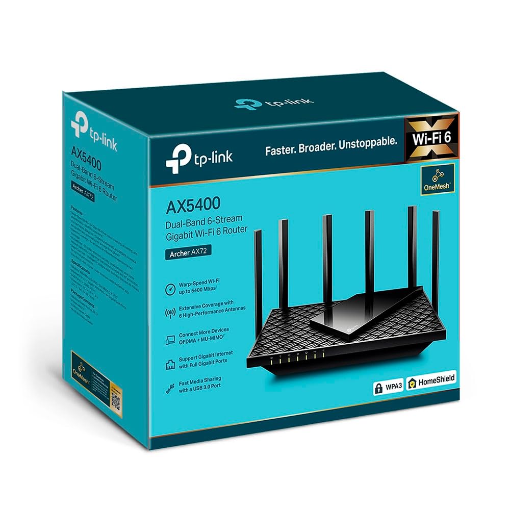 Roteador Tp-link Wi-fi 6 Dual Band AX5400 Gigabit Archer AX72 - Imagem 5