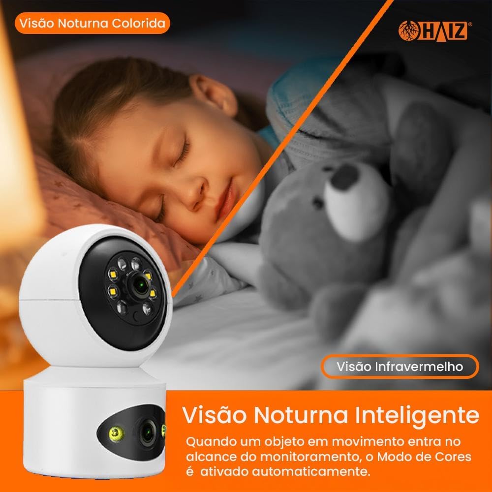 Haiz Câmera de Segurança Wi-fi Mini Botz 1080p Full HD 2mp Bivolt HZ-X1-P45 - Imagem 6