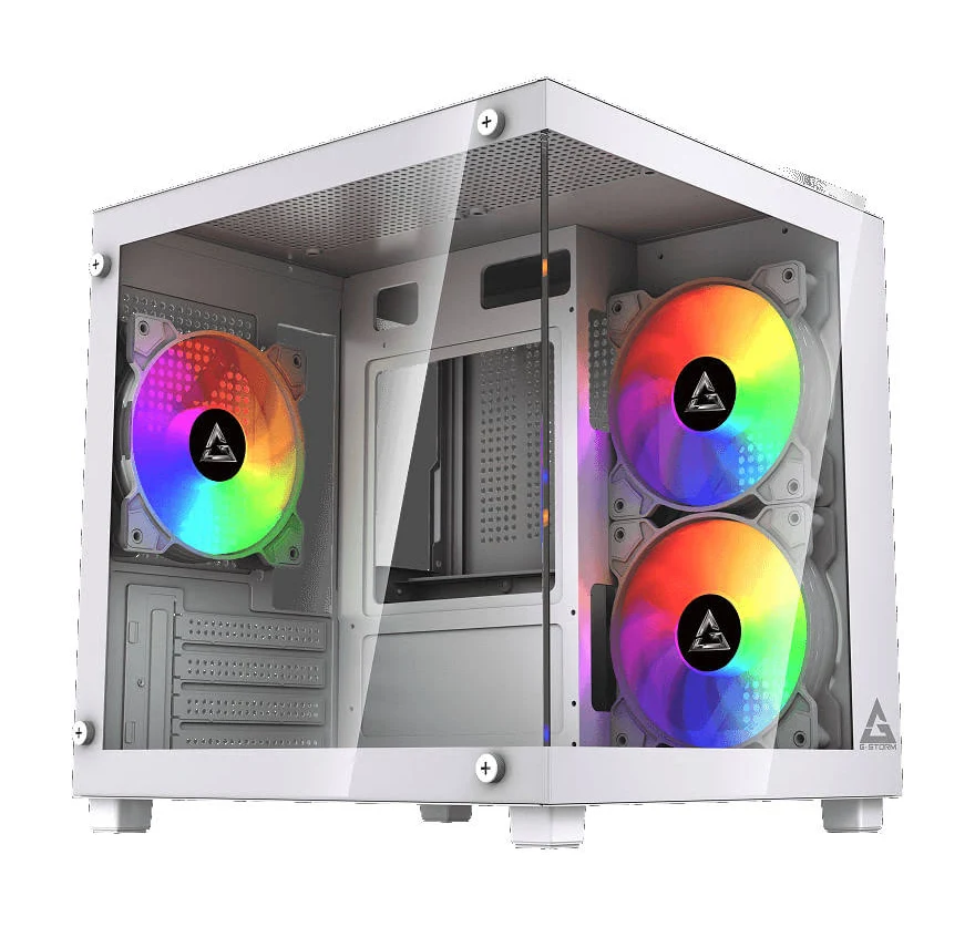 GABINETE GAMER PNUNES MICRO ATX/ ITX USB 3.0 VIDRO TEMPERADO BRANCO